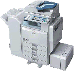 Ricoh MPC-5000 digital copier with print, scan, copy and fax capability.